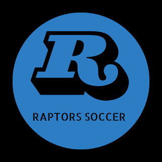 Blue Raptors Soccer circular mark.